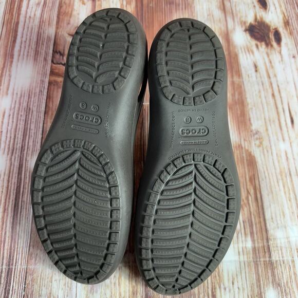 Crocs KADEE Womens Size 8 Brown Slingback Sandals Shoes Ballet Flats Loafers - Picture 8 of 9